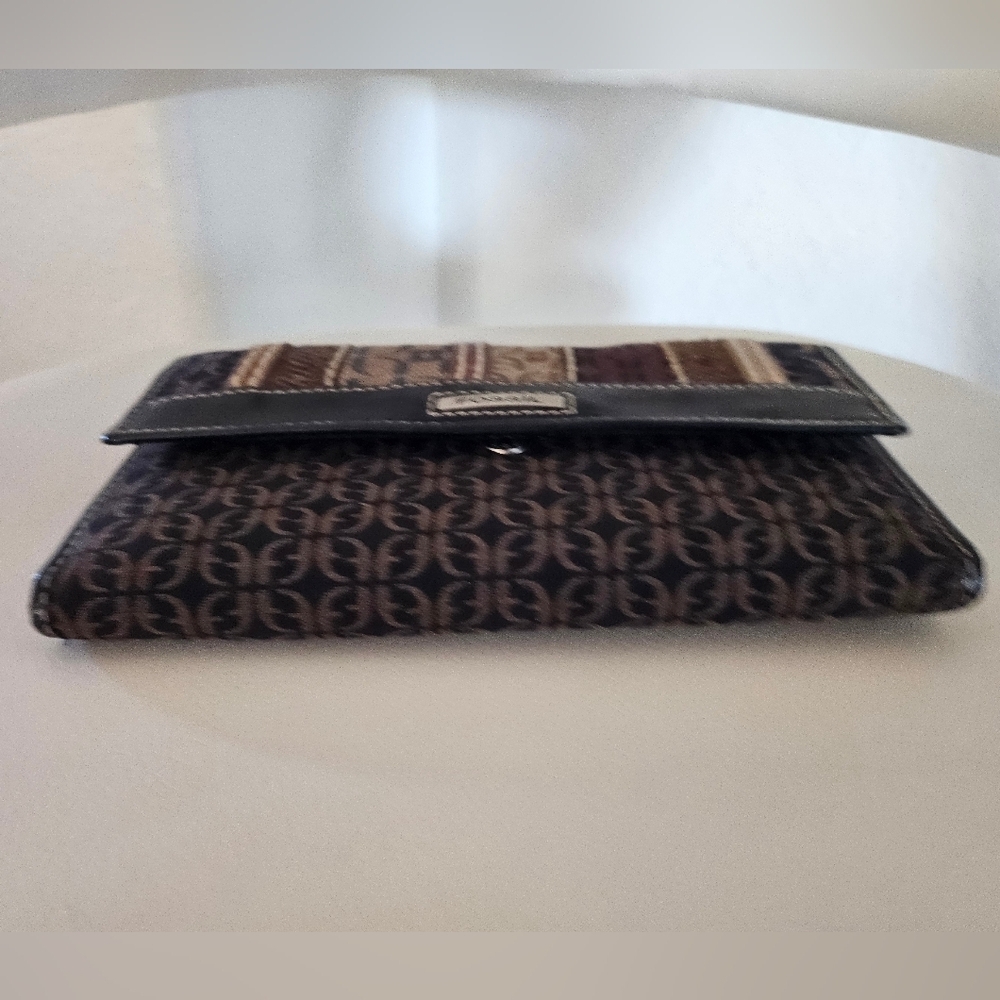 Fossil Brown Multi-Strip Patterned Wallet - Picture 7 of 12
